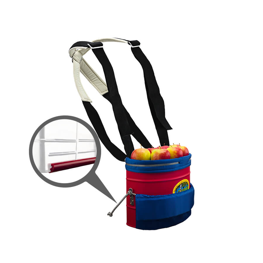 Picking bucket small with coating strip PVC inside and comfort carrying strap