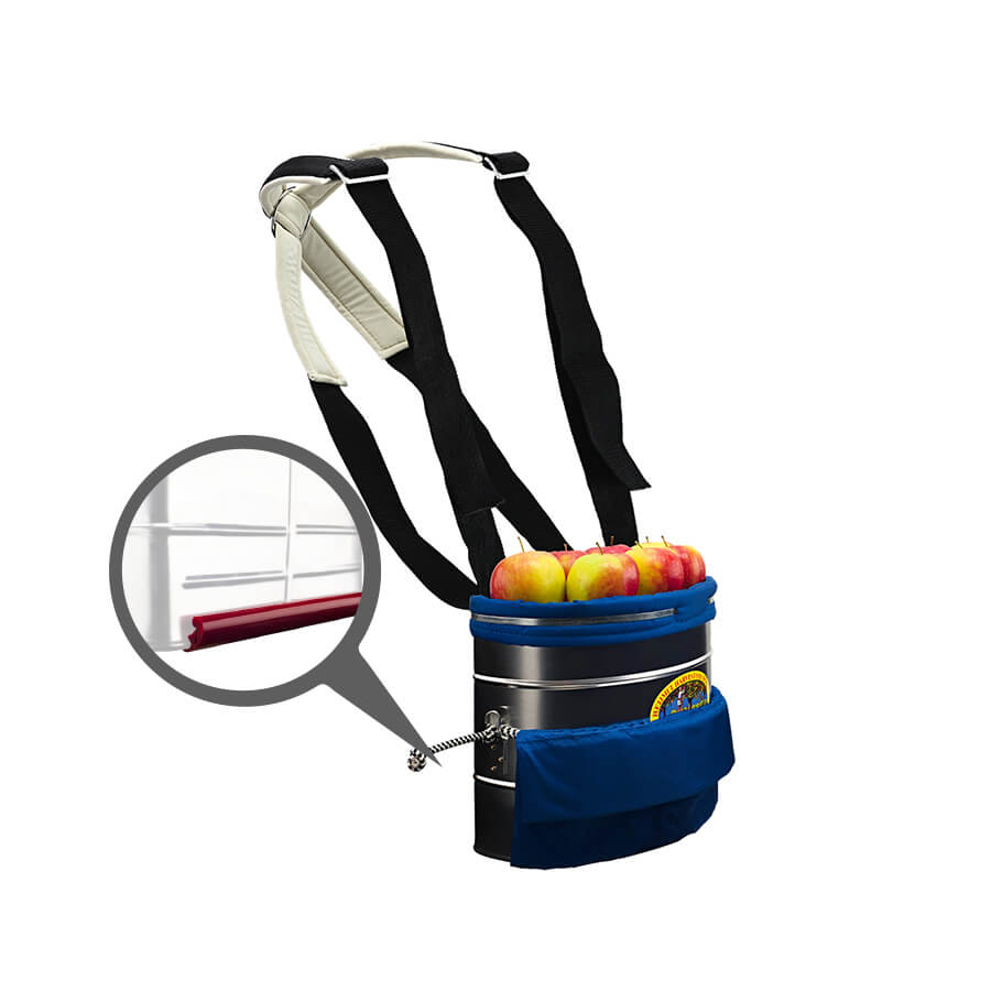 Picking bucket small with strip PVC inside and comfort carrying strap