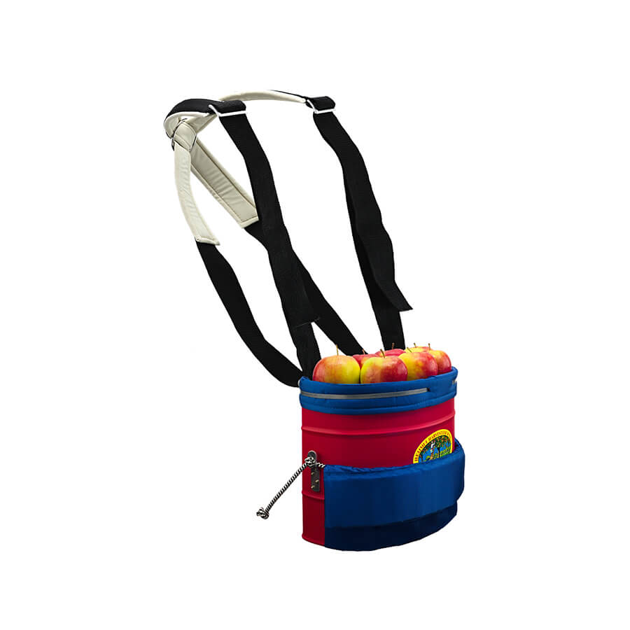 Picking bucket small with coating, PVC and comfort carrying strap