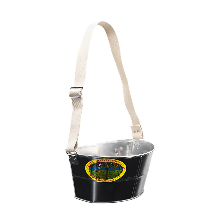 Cherry picking bucket low with carrying strap