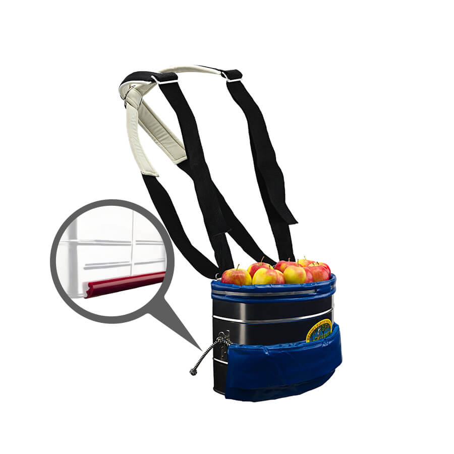 Picking-bucket-large-with-comfort carrying-strap,-strip-and-PVC-inside