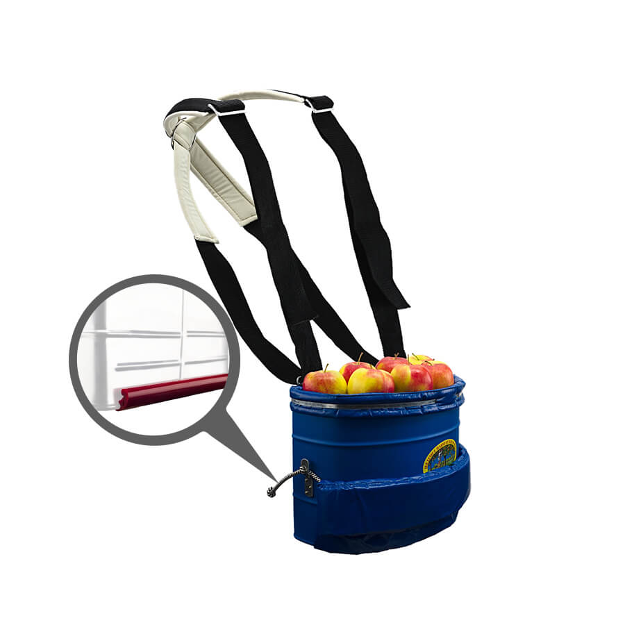 Picking bucket large with strip, pvc en comfort carrying strap